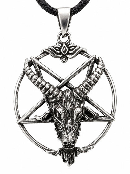 Pentagramm 230 mit Korbkette - Silber
