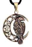 Anhänger 160 Rabe im Mond - Bronze