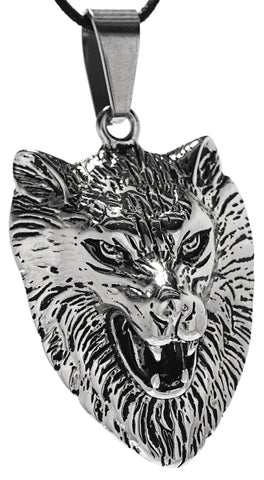 Anhänger 178 Wolfskopf - Edelstahl