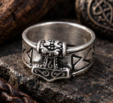 Ring "Thorshammer", Gr. 52-80 (thsi1) - Silber