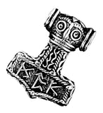 Thorshammer 221 mit Korbkette - Silber