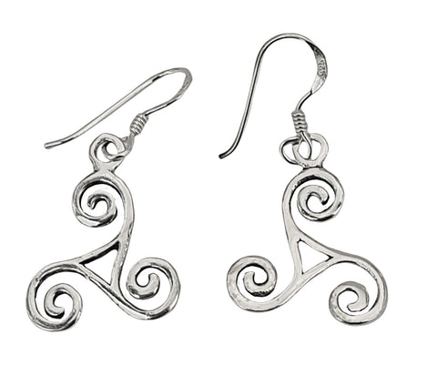 Ohrring 19 Triskele - Silber