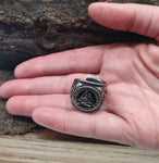 Ring Wotansknoten Valknut, Gr. 55-70 (edwt1) - Edelstahl