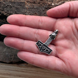 Thorshammer 225 mit Königskette - Silber