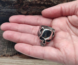 Ring Totenkopf Gr. 56-72  - glatt - Edelstahl