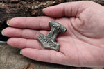 Thorshammer 150 mit Schlangenkette - Silber