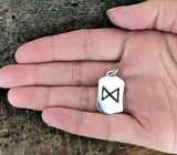 Rune Dagaz 157 mit Schlangenkette - Silber