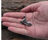 Motorrad 89 mit Panzerkette - Edelstahl