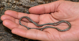 Korbkette 1,5 mm - schwarz-silbern - Silber