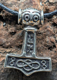 Thorshammer 66 mit Schlangenkette - Silber