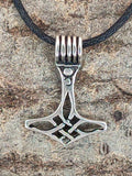 Thorshammer 71 A mit Schlangenkette - Silber
