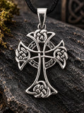 Keltenkreuz 171 mit Schlangenkette - Silber
