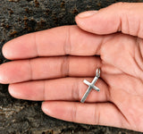 Kreuz 19 mit Schlangenkette - Silber