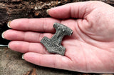 Thorshammer 150 mit Schlangenkette - Silber