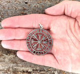Wikinger Kompass 281 mit Schlangenkette - Silber