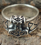 Ring "Thorshammer", Gr. 52-80 (thsi1) - Silber