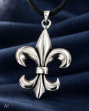 Fleur-de-Lis 184 mit Schlangenkette - Silber