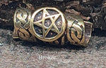 Bartperle Pentagramm - Bronze