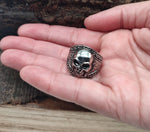 Ring Totenkopf Gr. 62-70 - Edelstahl