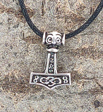 Thorshammer 66 mit Schlangenkette - Silber