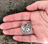 Anhänger 398 Tyr mit Fenrir - Silber