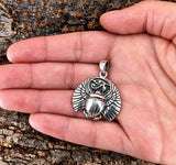 Skarabäus 368 mit Schlangenkette - Silber
