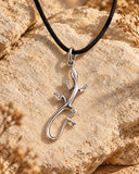 Echse 3 mit Schlangenkette - Silber