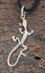 Echse 3 mit Schlangenkette - Silber