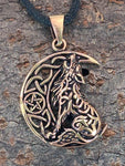 Anhänger 157 Wolf im Mond - Bronze