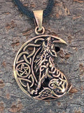 Anhänger 157 Wolf im Mond - Bronze