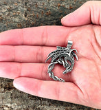 Drache 288 mit Schlangenkette - Silber