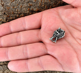 Bartperle Wolf 9x8 mm - Silber