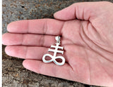 Leviathan Kreuz 403 mit Schlangenkette - Silber