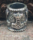 Bartperle Thorshammer 8 mm - Silber