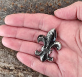 Fleur-de-Lis 14 mit Panzerkette - Edelstahl