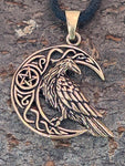 Anhänger 158 Rabe im Mond - Bronze
