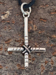 Kreuz 65 mit Schlangenkette - Silber