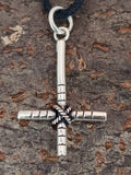 Kreuz 65 mit Schlangenkette - Silber