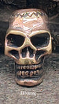 Bartperle Totenkopf 6 mm - Bronze