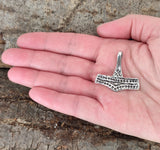 Thorshammer 76 mit Korbkette - Silber