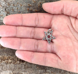 Pentagramm 51 mit Schlangenkette - Silber