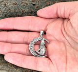 Anhänger 355 Wolf im Mond - Silber