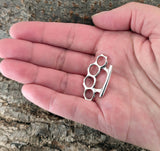 Schlagring 177 mit Schlangenkette - Silber