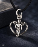 Engel 337 mit Schlangenkette - Silber