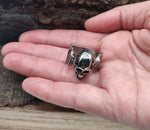 Ring Totenkopf Gr. 56-72 - gewölbt - Edelstahl