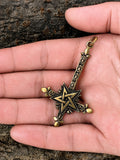 Anhänger 120 Kreuz - Bronze