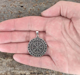 Wikinger Kompass 218 mit Korbkette - Silber