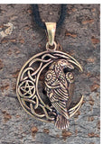 Anhänger 160 Rabe im Mond - Bronze
