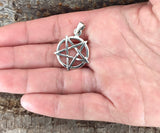 Pentagramm 252 mit Schlangenkette - Silber