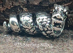 Bartperle Drache - Silber